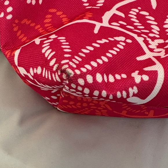 Lily Pulitzer Sand Dollar  Pink, White & Orange Tote Bag - Picture 7 of 8